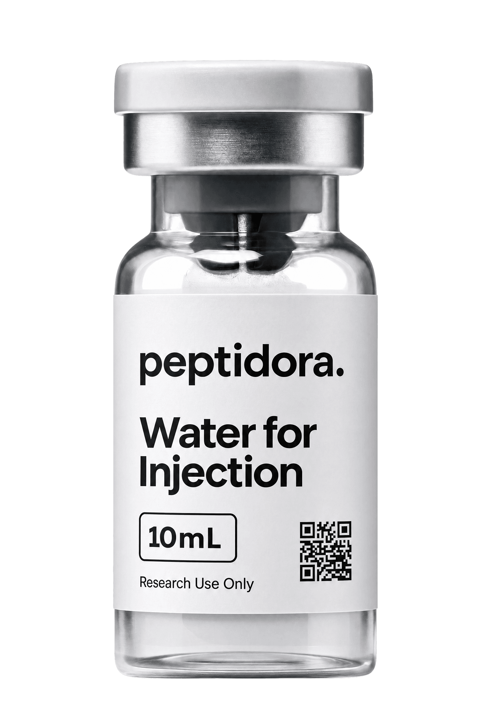 Agua para inyección, 10 mL. Vial PEPTIDORA completo.