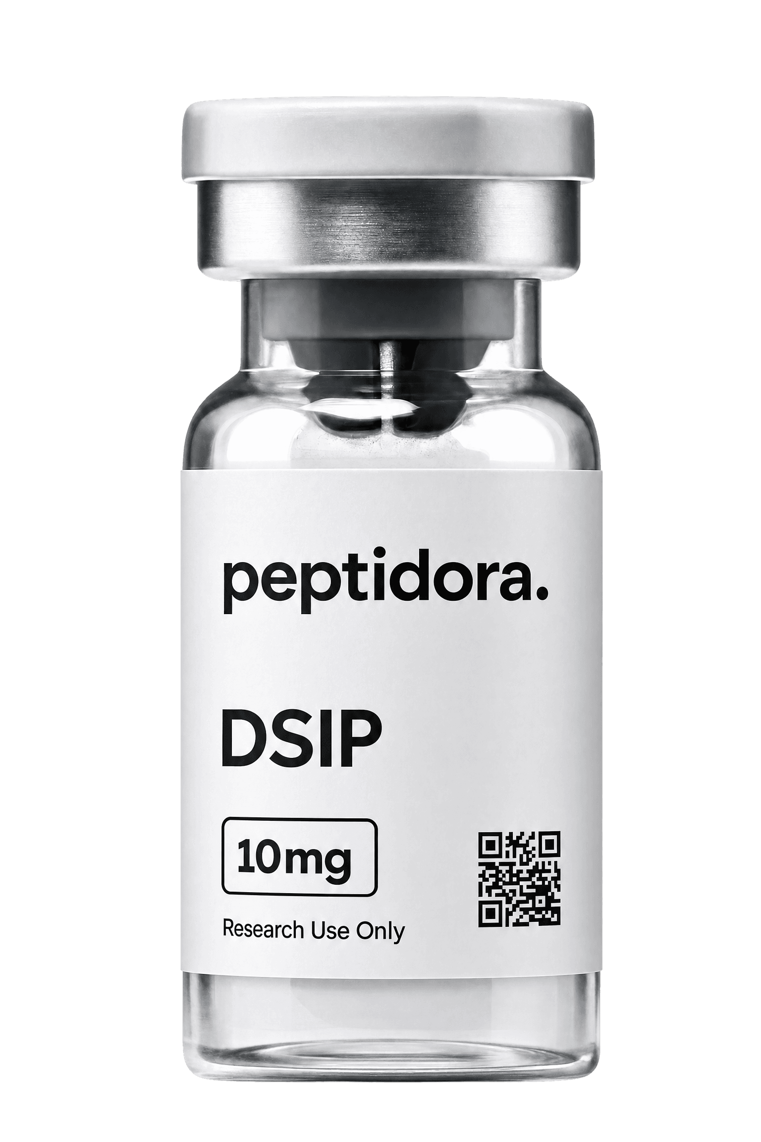DSIP, 10 mg. Vial PEPTIDORA completo.