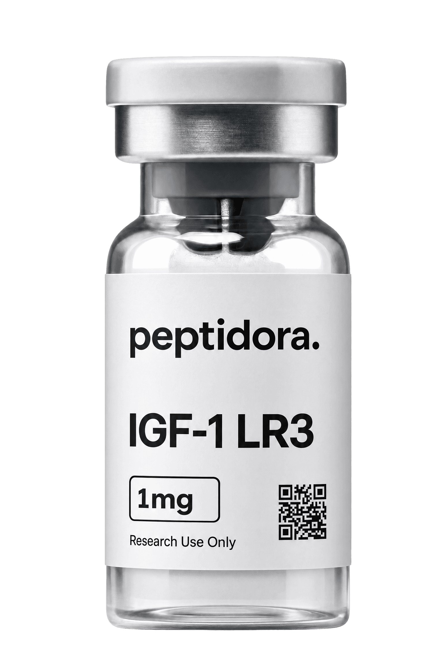 IGF-1 LR3, 1 mg. Vial PEPTIDORA completo.