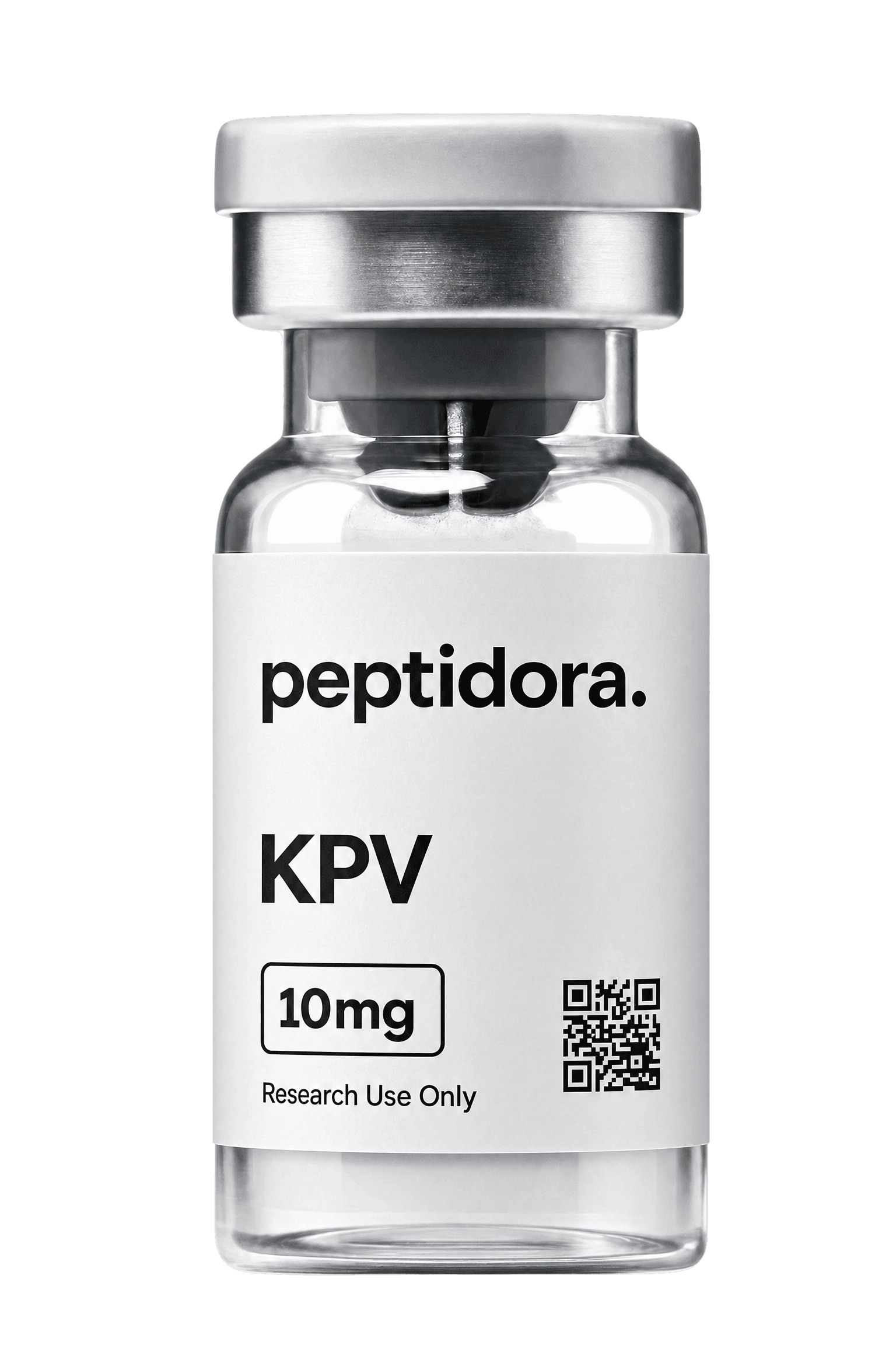 KPV, 10 mg. Vial PEPTIDORA completo.
